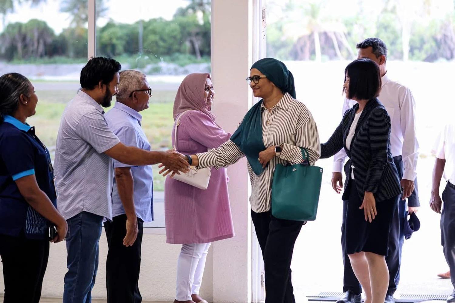 ވަޒީރު ޑރ. މަރްޔަމް މާރިޔާ ރަސްމީ ދަތުރުފުޅެއްގައި ފުވައްމުލައް ސިޓީއަށް